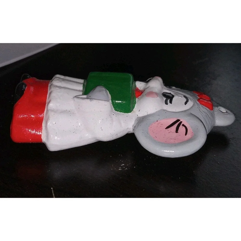 Vintage Albertas Ceramic Mold Mouse Choir Singing‎ Christmas Tree Ornament